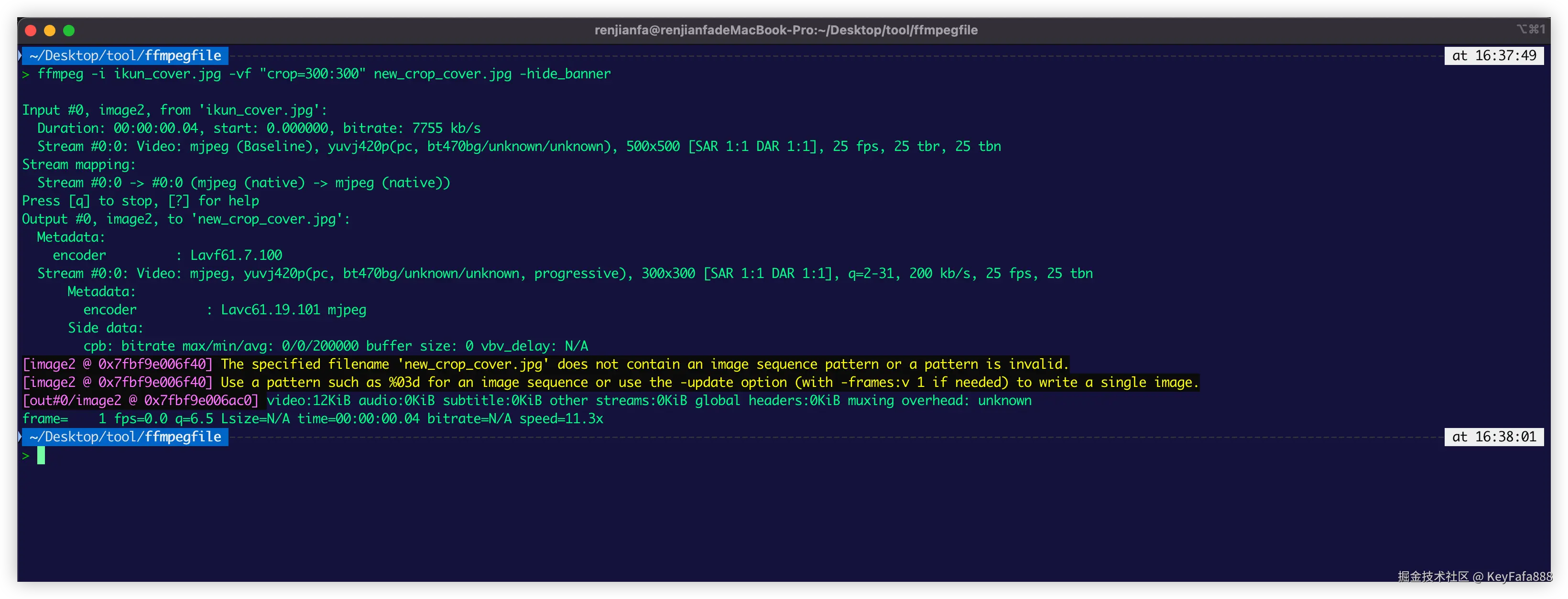 从中心裁剪 300×300 区域