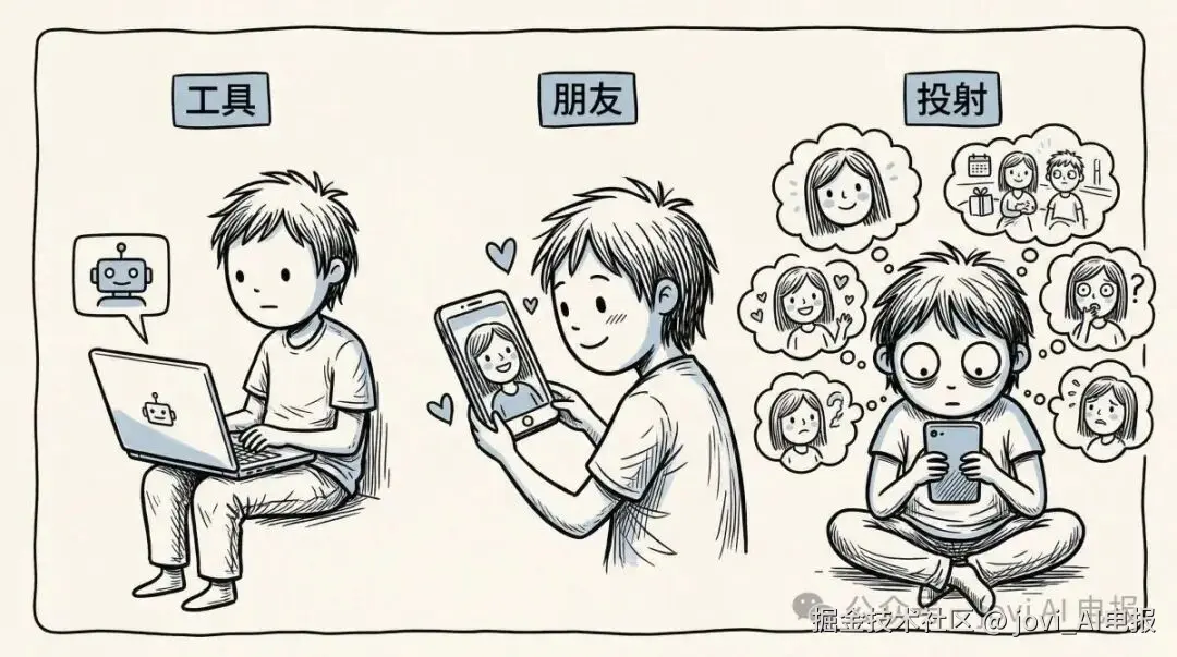 从工具到投射：关系的渐进变化