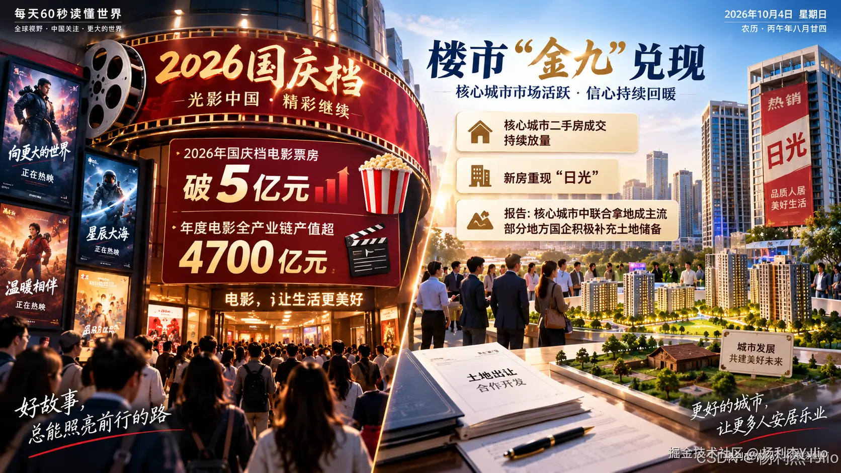 2026国庆档票房与楼市金九数据