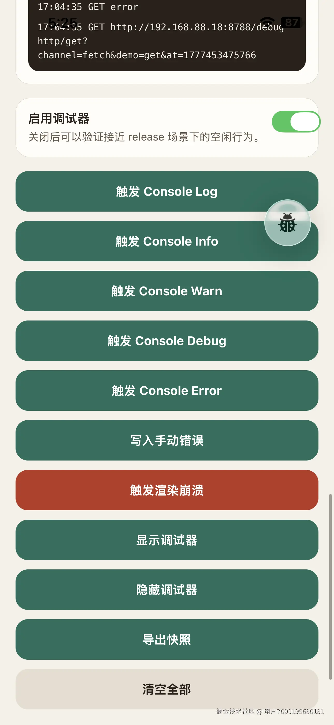 iOS 调试入口