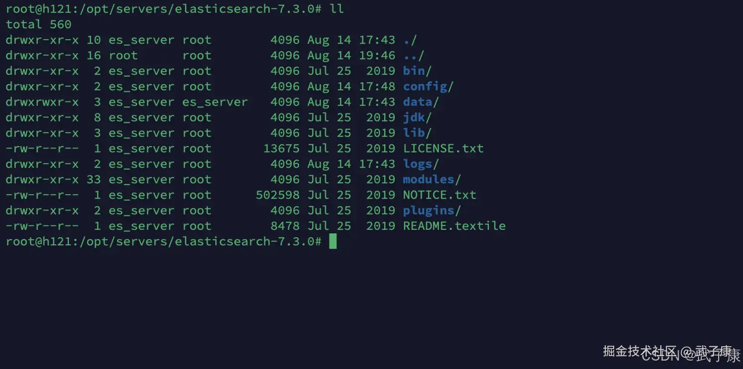查看 Elasticsearch 7 目录