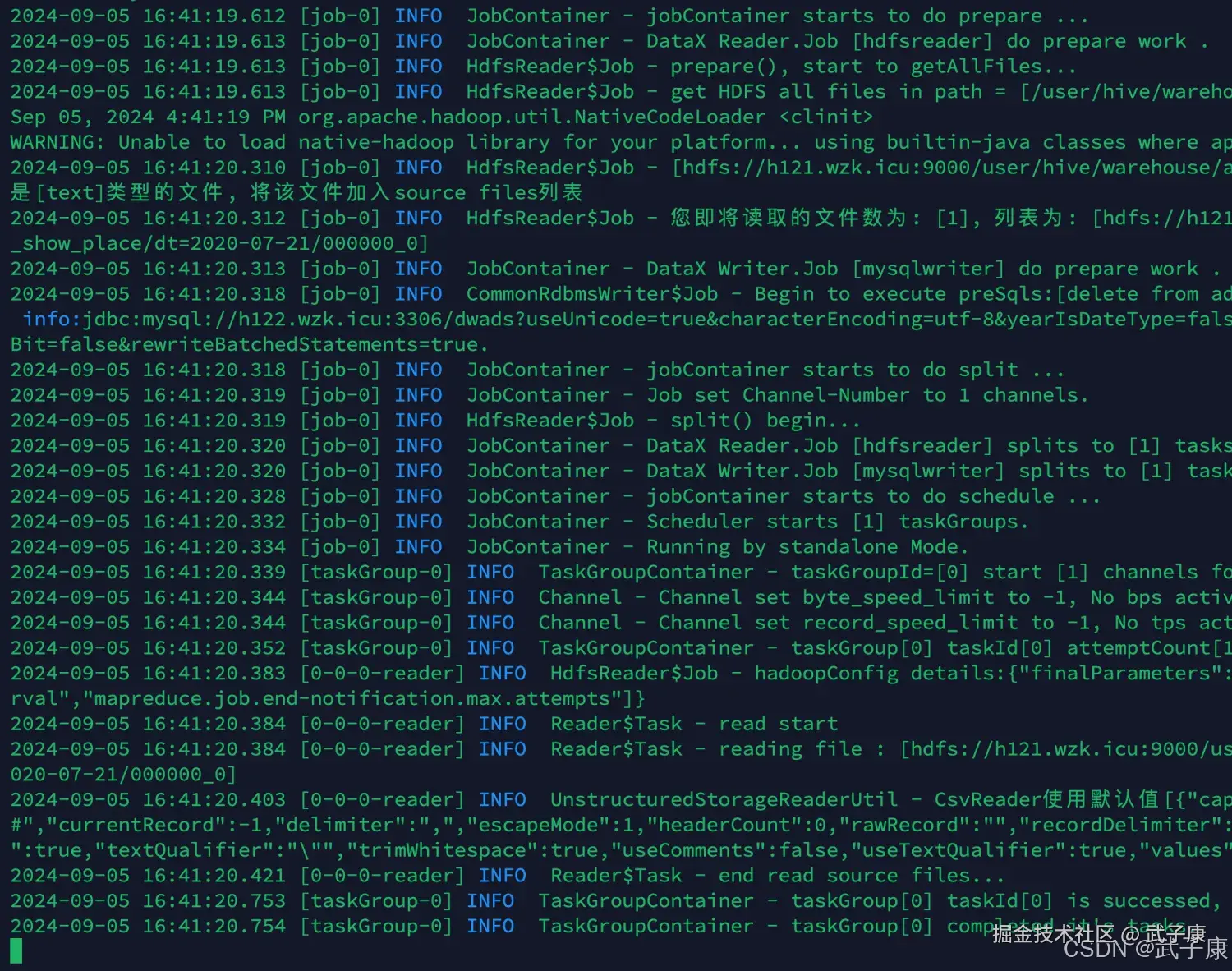 离线数仓 广告业务 查看 DataX 执行效果