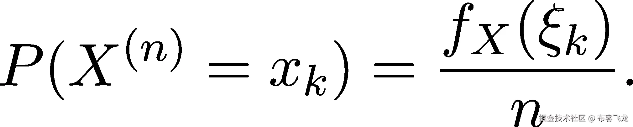  (n) fX-(ξk) P (X = xk ) = n . 