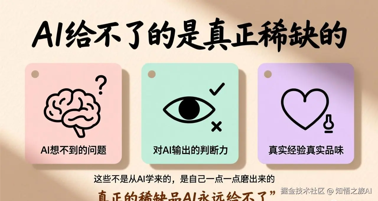 AI给不了的才是真正稀缺的：提问题的能力、判断力、真实品味