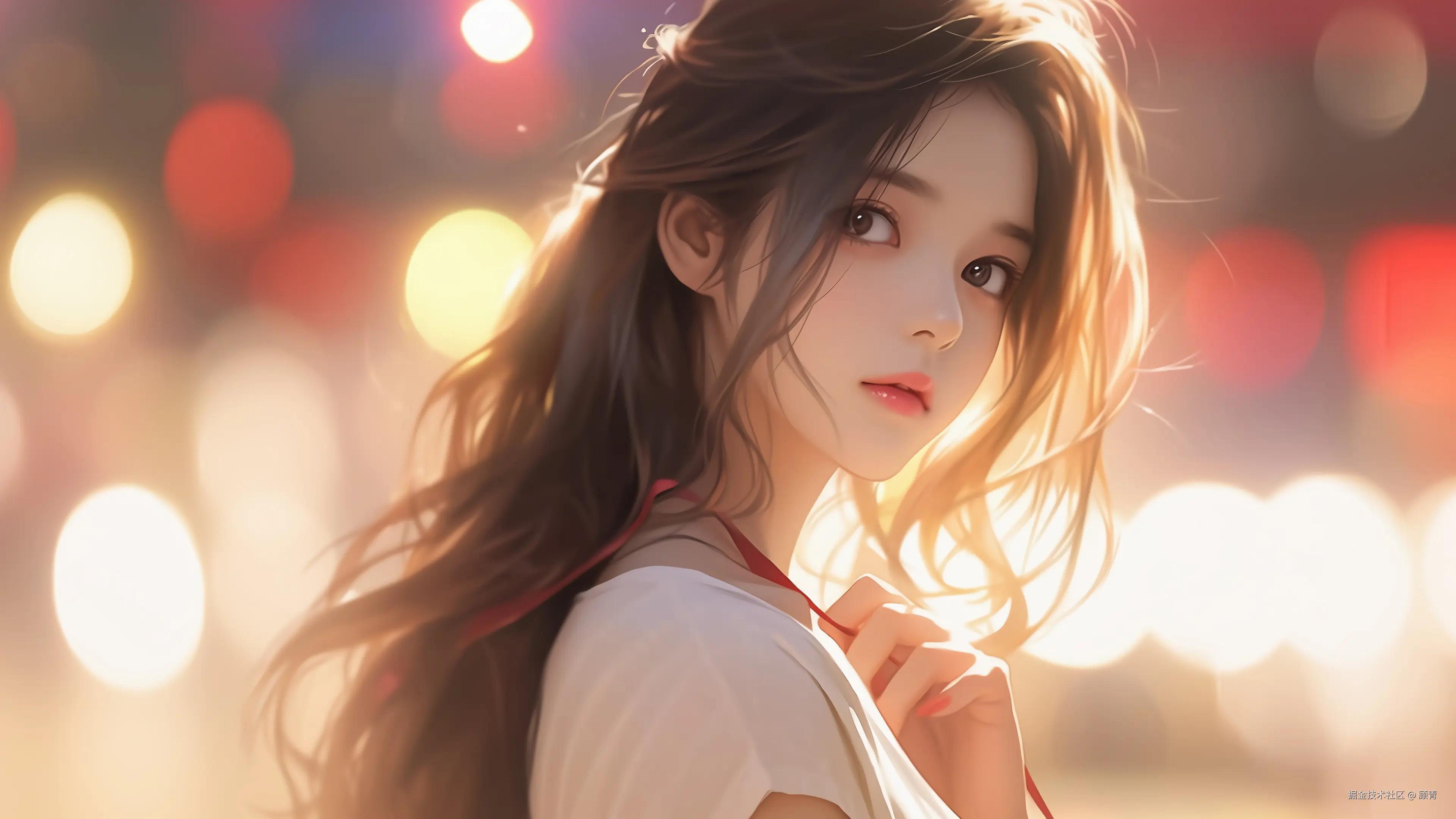 长发可爱动漫美女回眸4k壁纸.jpg