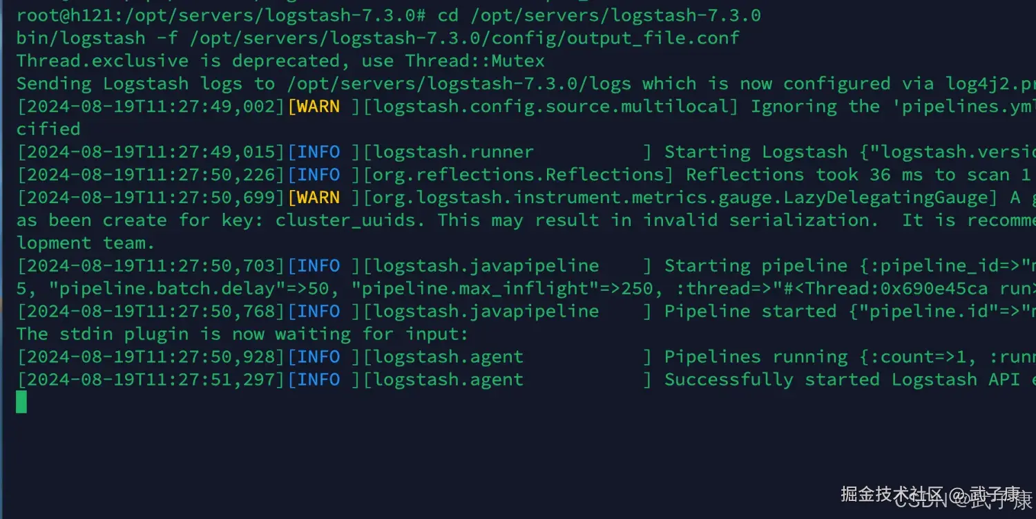 Logstash 启动配置