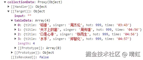 collectionData赋值数据