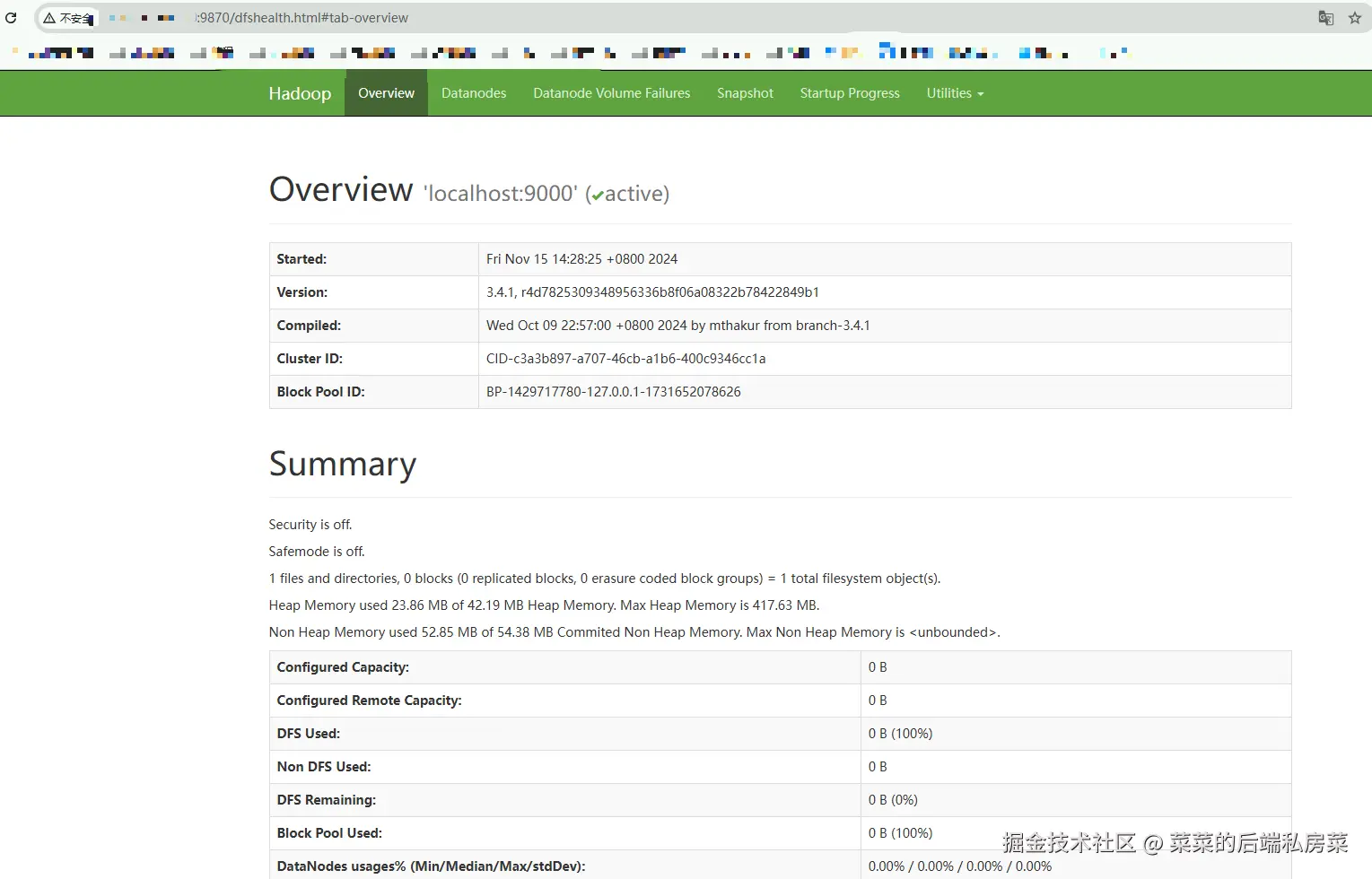 访问UI WEB界面