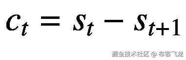 {c}_t={s}_t-{s}_{t+1}