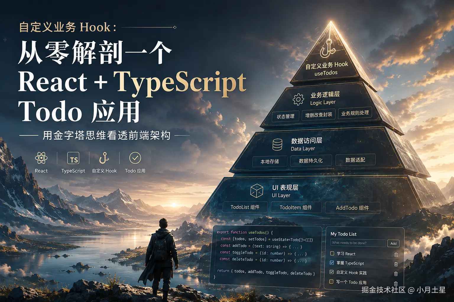 自定义业务 Hook：从零解剖一个 React + TypeScript Todo 应用：用金字塔思维看透前端架构