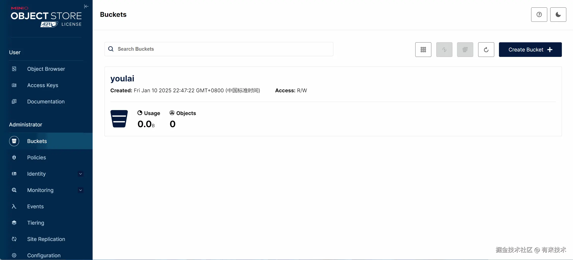 youlai minio bucket access policy
