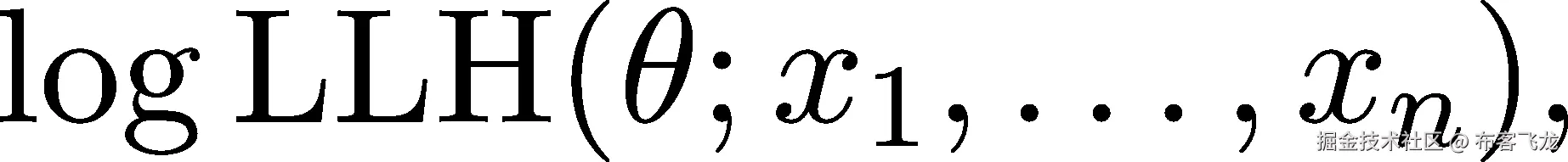 logLLH (𝜃;x1,...,xn), 