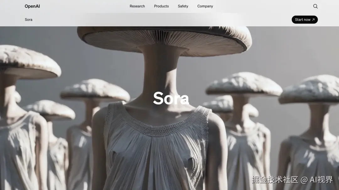 Sora官网截图