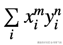 \sum \limits_i{x}_i^m{y}_i^n