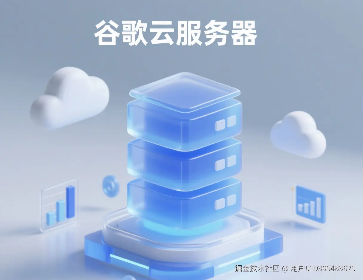 jimeng-2025-09-19-9886-服务器图标，单一元素，周围散布着云服务器，数据图表之类的小元素，主色调蓝色，透明....png