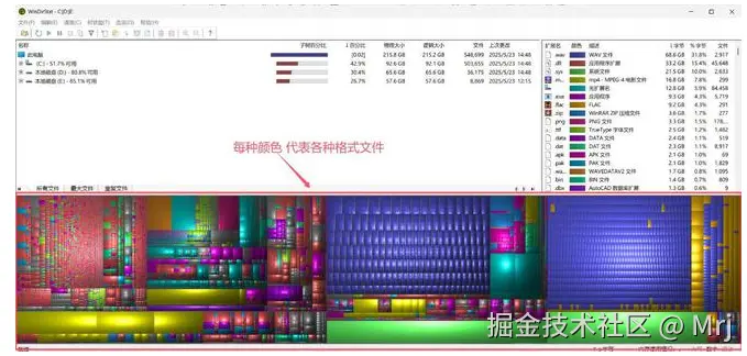 图片[5]-【10.14】磁盘爆满怎么办？WinDirStat磁盘文件分析工具绿色便携版，释放大量空间！-FreeDw资源库