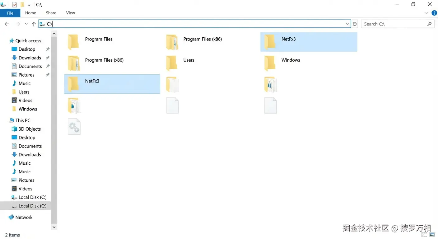 NetFx3文件夹复制到C盘根目录