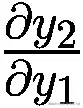 \frac{\partial {y}_2}{\partial {y}_1}