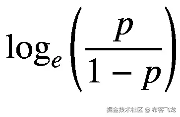 {\log}_e\left(\frac{p}{1-p}\right)