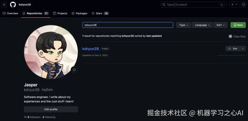 示例 GitHub 配置文件存储库