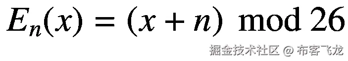 {E}_n(x)=\left(x+n\right)\ \mathit{\operatorname{mod}}\ 26
