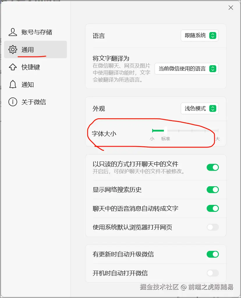 字号大小