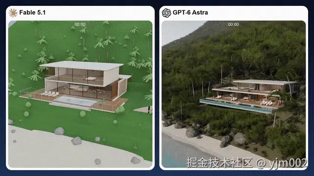 Claude Fable 5.1 VS GPT-6 Astra 建筑设计效果对比