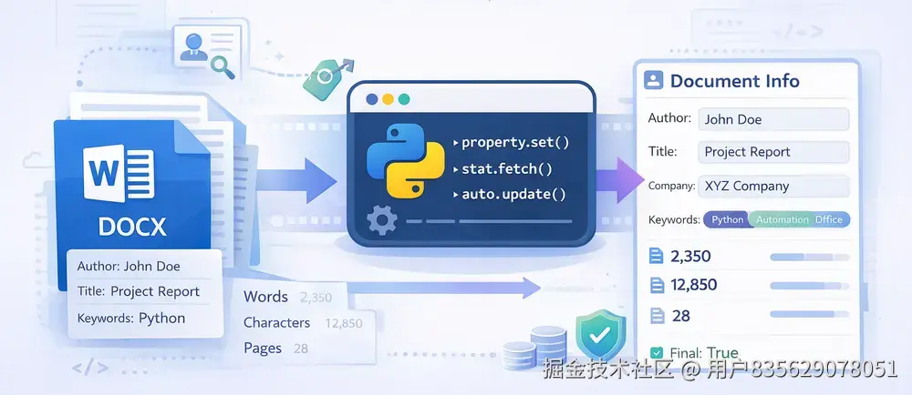 使用Python管理Word文档属性与统计信息