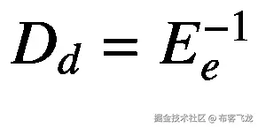 {D}_d={E}_e^{-1}