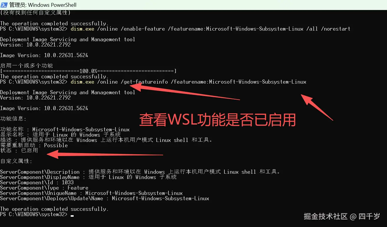 查看WSL是否已启用