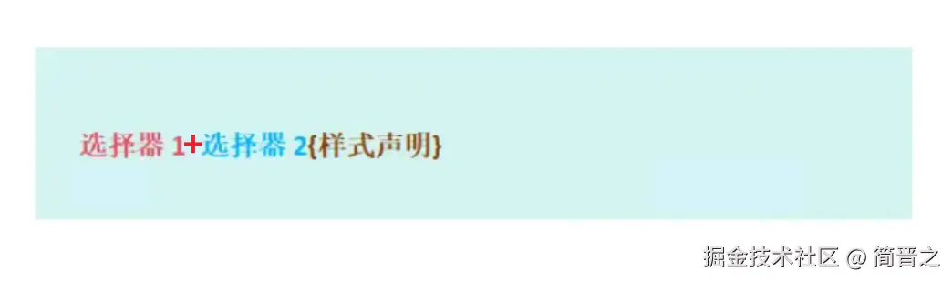 相邻兄弟选择器语法结构