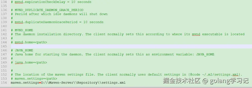 mvnd.properties 配置示例