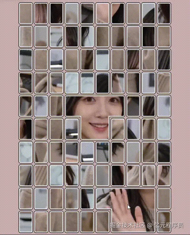 今天请来了美术妹子打招呼，文末复原拼图可见