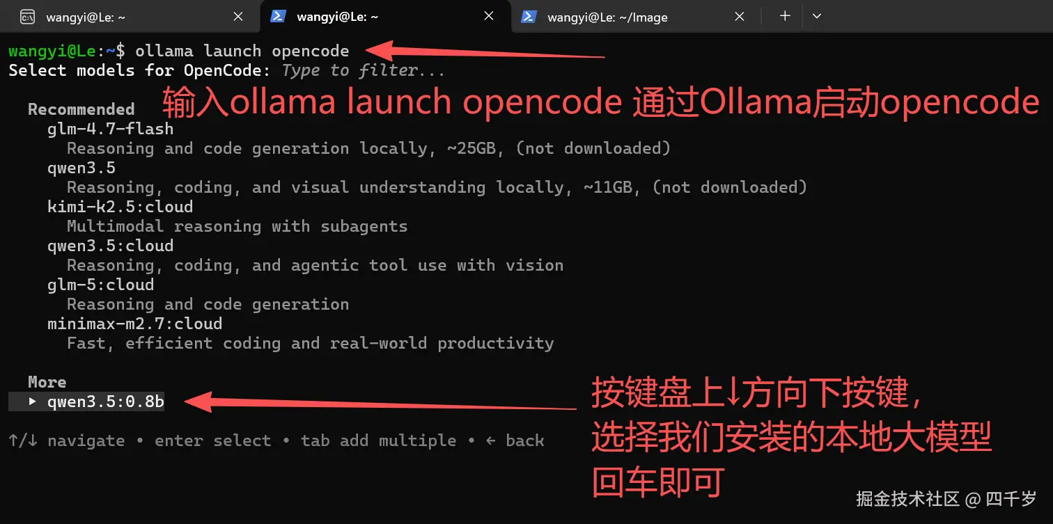 让OpenCode使用我们本地的大模型