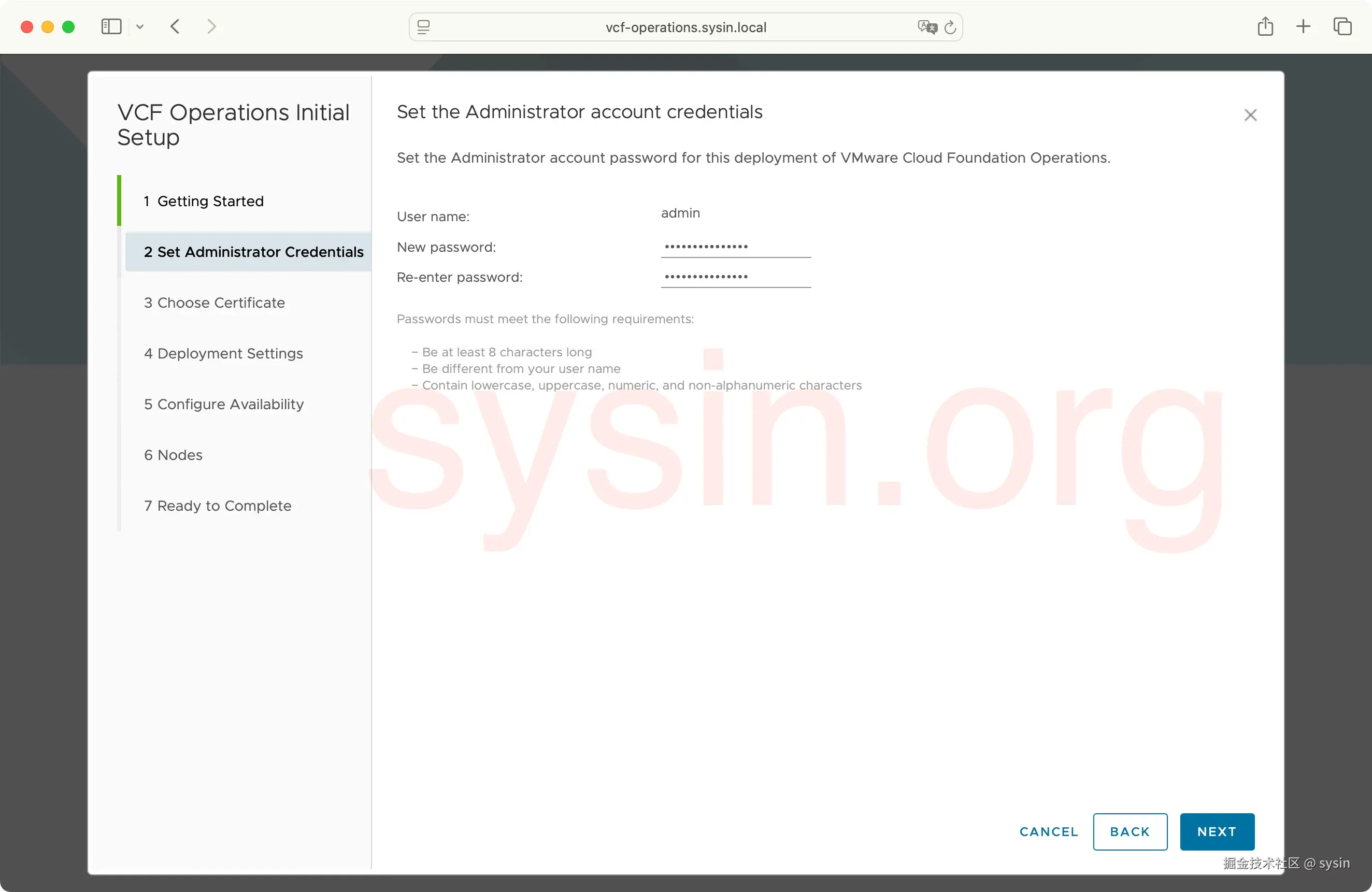 VCF-Operations-SYSIN