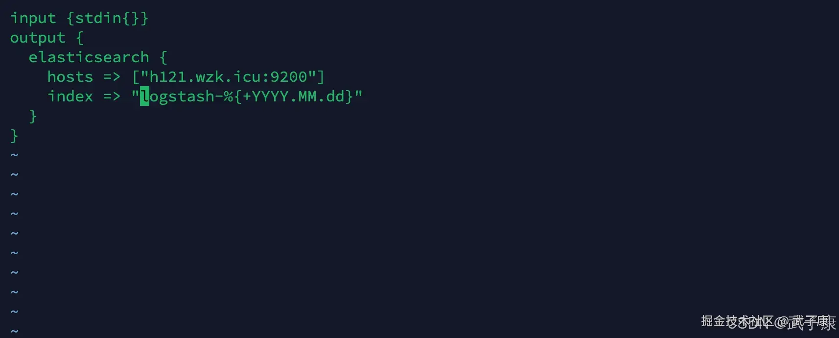 Logstash 配置数据到 ES