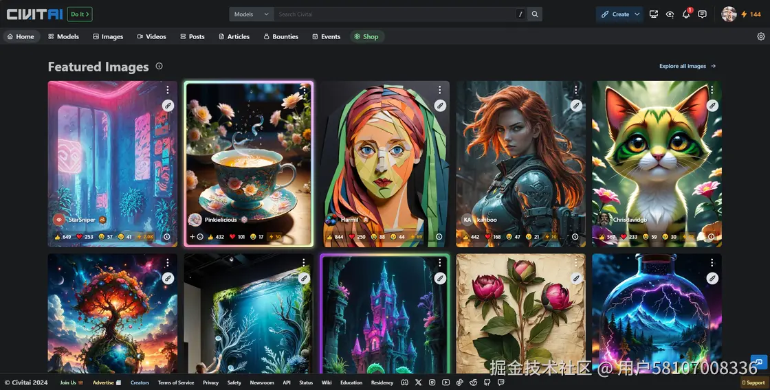 Civitai 平台截图