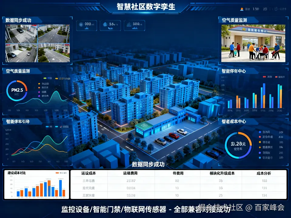 智慧社区数字孪生交付密码：优选平台，低成本落地，解锁社区智能化转型