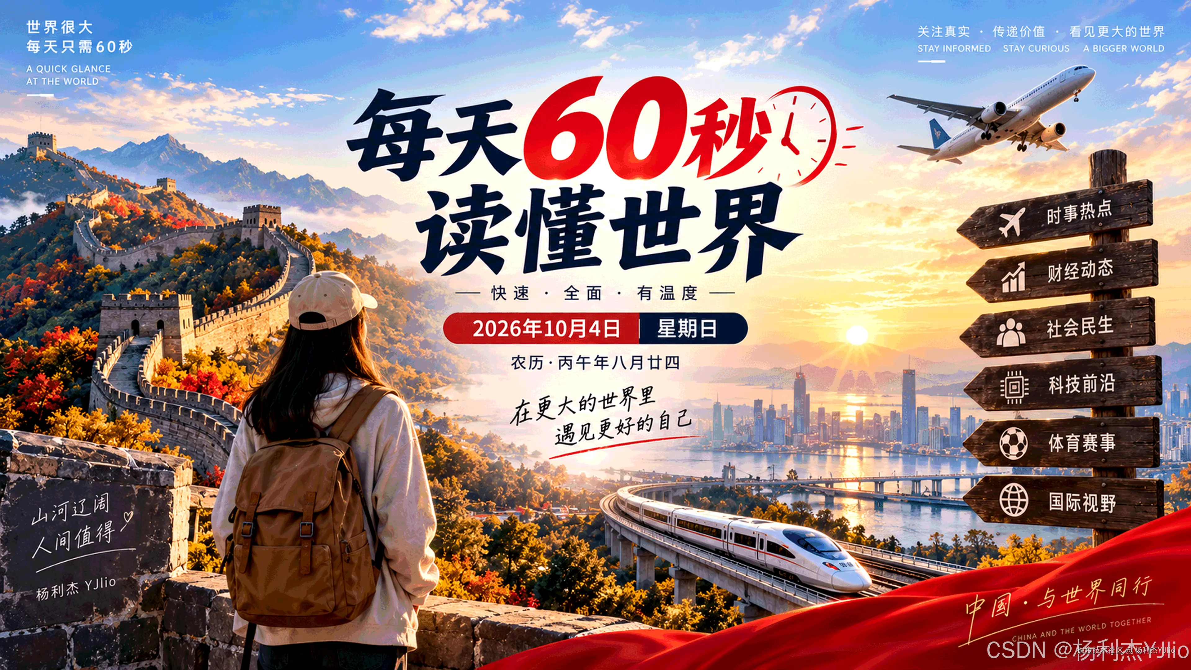 2026年10月4日每日资讯封面：每天60秒读懂世界
