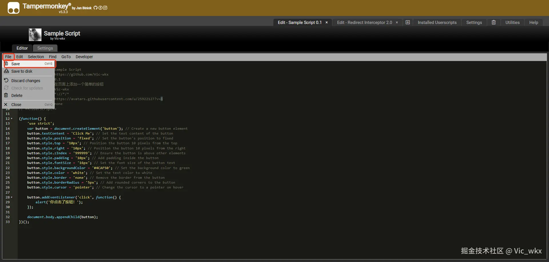 Save Script