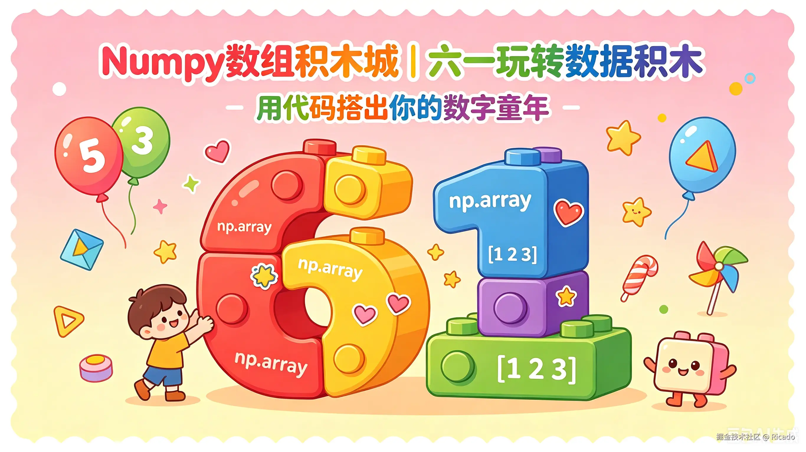 NumPy数组创建完全指南：从零搭建你的数字积木城