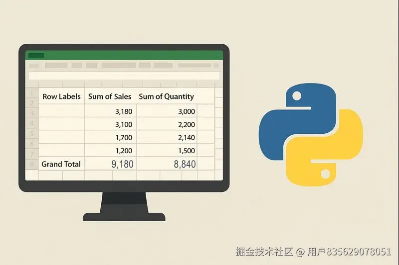 Python创建Excel数据透视表