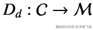 {D}_d:\mathcal{C}\to \mathcal{M}