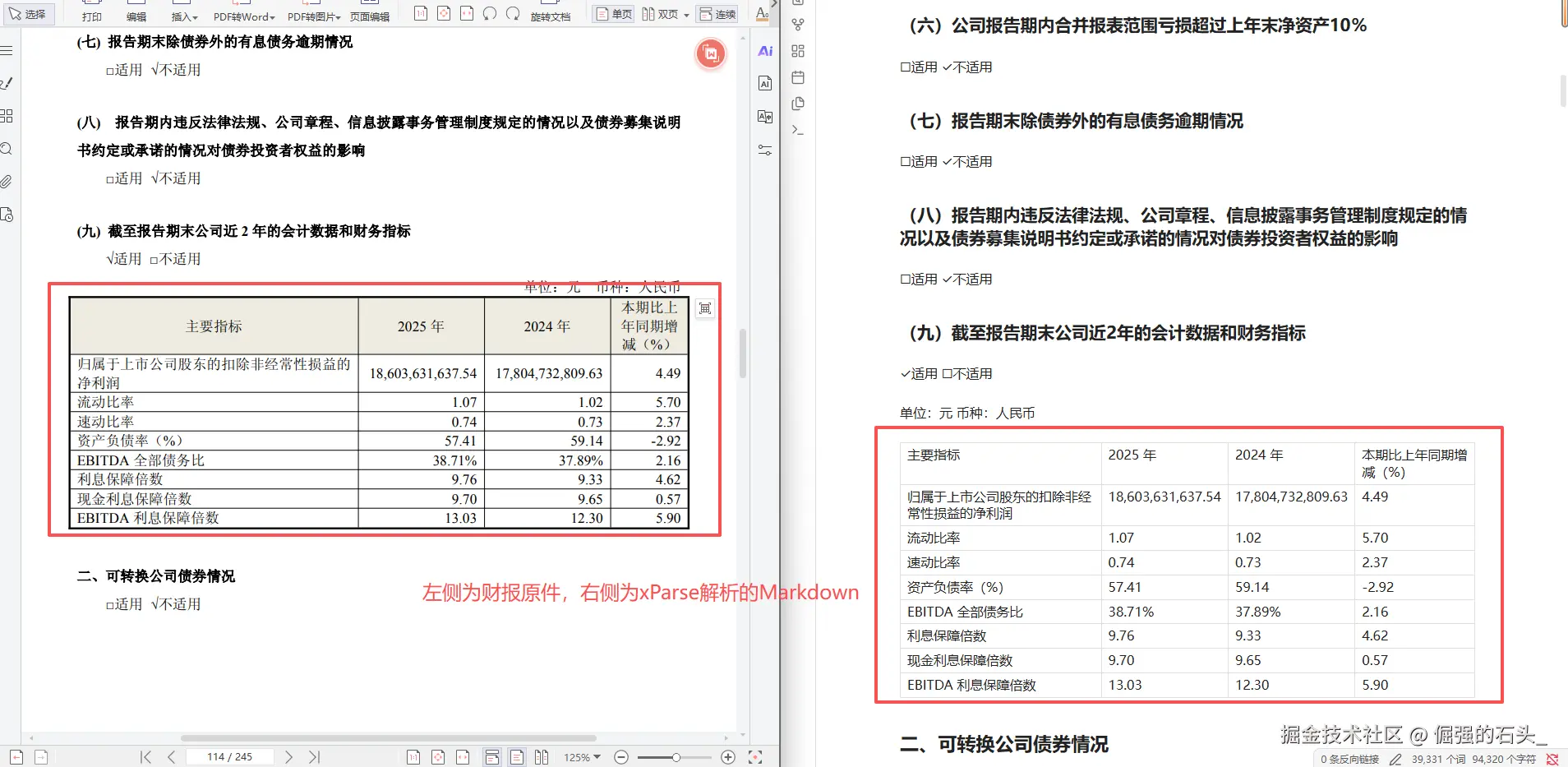 海尔智家财务指标表原文与解析结果对照