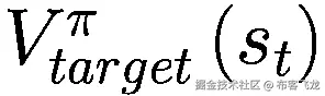 {V}_{target}^{\pi}\left({s}_t\right)