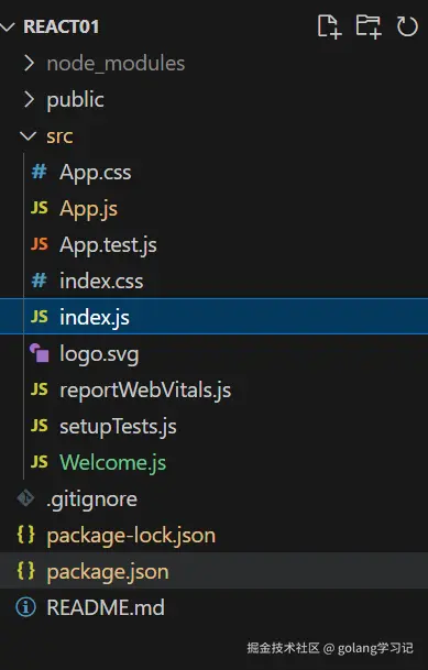 create-react-app 项目结构