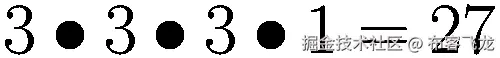 3\bullet 3\bullet 3\bullet 1=27