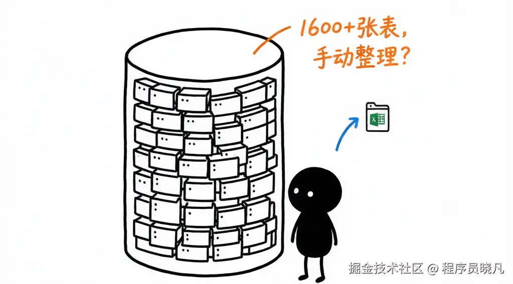 配图：1600+张表，手动整理？