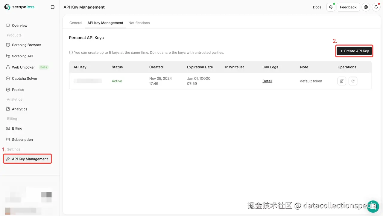 get api key