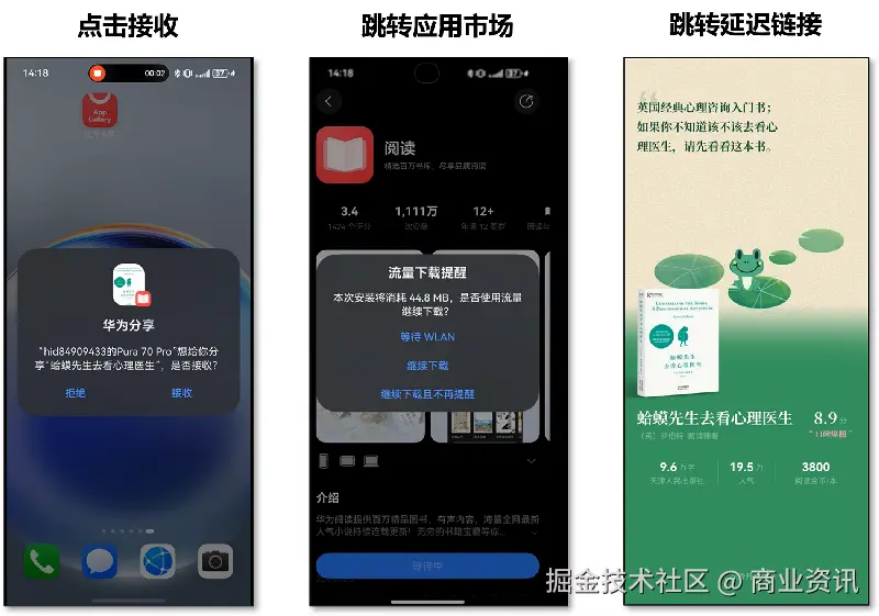 App Linking助力华为阅读分享链路精准触达，操作步骤减43%​！